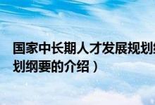 國家中長期人才發(fā)展規(guī)劃綱要（關(guān)于國家中長期人才發(fā)展規(guī)劃綱要的介紹）