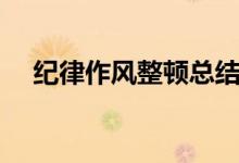 紀(jì)律作風(fēng)整頓總結(jié)范文（需要怎么總結(jié)）