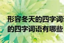 形容冬天的四字詞語(yǔ)aabb形式的（形容冬天的四字詞語(yǔ)有哪些）
