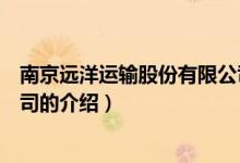 南京遠(yuǎn)洋運(yùn)輸股份有限公司（關(guān)于南京遠(yuǎn)洋運(yùn)輸股份有限公司的介紹）