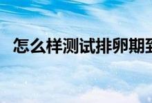 怎么樣測(cè)試排卵期到了（怎樣測(cè)試排卵期）