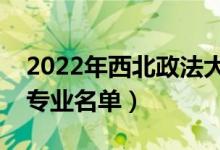 2022年西北政法大學(xué)有哪些專業(yè)（國家特色專業(yè)名單）