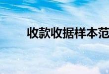 收款收據(jù)樣本范本（需要寫到什么）