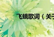 飛蛾歌詞（關(guān)于飛蛾歌詞的介紹）