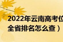 2022年云南高考位次排名查詢（個人成績在全省排名怎么查）