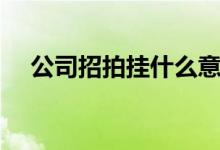 公司招拍掛什么意思（招拍掛什么意思）