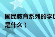 國民教育系列的學歷（國民教育系列本科學歷是什么）