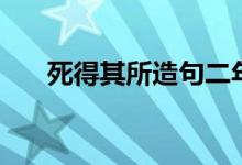 死得其所造句二年級（死得其所造句）