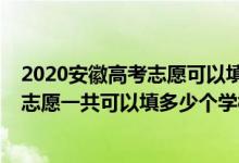 2020安徽高考志愿可以填多少學校（2022年安徽高考?？浦驹敢还部梢蕴疃嗌賯€學校）