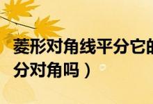 菱形對角線平分它的對角嗎（菱形的對角線平分對角嗎）