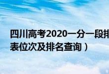 四川高考2020一分一段排名表（2022年四川高考一分一段表位次及排名查詢(xún)）