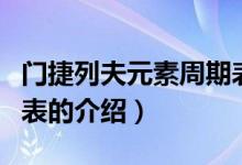 門捷列夫元素周期表（關(guān)于門捷列夫元素周期表的介紹）