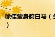 徐佳瑩身騎白馬（關(guān)于徐佳瑩身騎白馬的介紹）