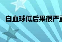白血球低后果很嚴重嗎（白血球低嚴重嗎）