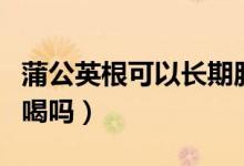 蒲公英根可以長期服用嗎（蒲公英根可以長期喝嗎）