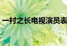 一村之長電視演員表（一村之長電視劇簡介）