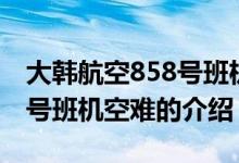 大韓航空858號班機(jī)空難（關(guān)于大韓航空858號班機(jī)空難的介紹）