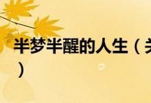 半夢半醒的人生(關(guān)于半夢半醒的人生的介紹)
