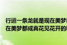 行運(yùn)一條龍就是現(xiàn)在美夢(mèng)都成真花見(jiàn)花開(kāi)是什么歌（就是現(xiàn)在美夢(mèng)都成真花見(jiàn)花開(kāi)的歌名）