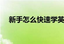 新手怎么快速學(xué)英語(yǔ)（零基礎(chǔ)入門(mén)技巧）