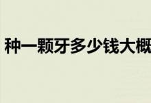 種一顆牙多少錢(qián)大概（種一顆牙多少錢(qián)一顆）