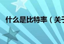 什么是比特率（關于什么是比特率的介紹）