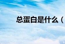 總蛋白是什么(總蛋白是什么意思)