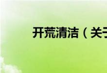 開荒清潔（關(guān)于開荒清潔的介紹）