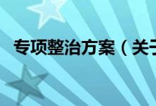 專項(xiàng)整治方案(關(guān)于專項(xiàng)整治方案的介紹)
