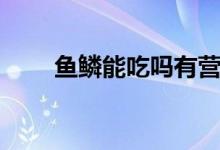 魚鱗能吃嗎有營養(yǎng)嗎（魚鱗能吃嗎）