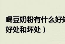 喝豆奶粉有什么好處和壞處（喝豆奶粉有什么好處和壞處）