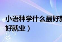 小語種學什么最好就業(yè)（關(guān)于小語種學什么最好就業(yè)）