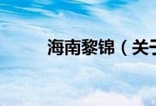 海南黎錦（關于海南黎錦的介紹）
