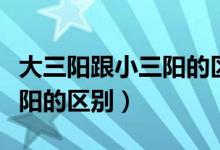 大三陽跟小三陽的區(qū)別是什么（大三陽跟小三陽的區(qū)別）
