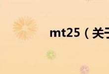 mt25（關(guān)于mt25的介紹）