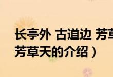 長亭外 古道邊 芳草天（關(guān)于長亭外 古道邊 芳草天的介紹）