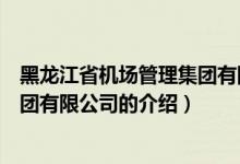 黑龍江省機(jī)場管理集團(tuán)有限公司（關(guān)于黑龍江省機(jī)場管理集團(tuán)有限公司的介紹）