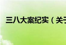 三八大案紀(jì)實(shí)（關(guān)于三八大案紀(jì)實(shí)的介紹）