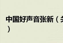 中國好聲音張新（關于中國好聲音張新的介紹）