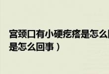 宮頸口有小硬疙瘩是怎么回事月經(jīng)正常（宮頸口有小硬疙瘩是怎么回事）