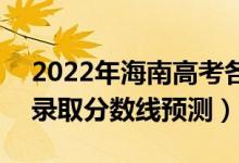 2022年海南高考各批次分數(shù)線預計多少分（錄取分數(shù)線預測）