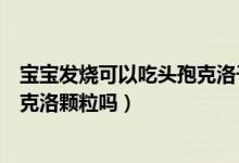 寶寶發(fā)燒可以吃頭孢克洛干混懸劑嗎（寶寶發(fā)燒可以吃頭孢克洛顆粒嗎）