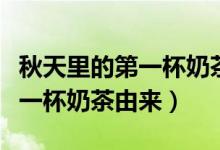 秋天里的第一杯奶茶是什么意思（秋天里的第一杯奶茶由來）