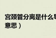 宮頸管分離是什么導(dǎo)致的(宮頸管分離是什么意思)