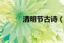 清明節(jié)古詩（清明節(jié)詩句大全）