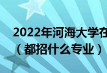 2022年河海大學(xué)在浙江招生計(jì)劃及招生人數(shù)（都招什么專業(yè)）