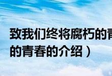 致我們終將腐朽的青春（關(guān)于致我們終將腐朽的青春的介紹）