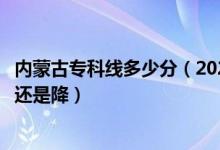 內蒙古?？凭€多少分（2022內蒙古高考?？其浫》謹?shù)線是升還是降）