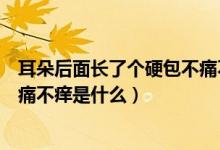 耳朵后面長(zhǎng)了個(gè)硬包不痛不癢不紅（耳朵后面長(zhǎng)了個(gè)硬包不痛不癢是什么）
