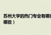 蘇州大學(xué)的熱門(mén)專(zhuān)業(yè)有哪些（2022年蘇州大學(xué)的王牌專(zhuān)業(yè)有哪些）